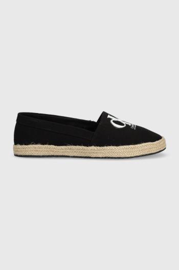 Espadrilky Calvin Klein Jeans ESPADRILLE MONO SEASONAL GR čierna farba, YW0YW01032