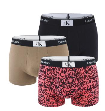 Calvin Klein - boxerky 3PACK 1996 modern cotton stretch black & Calvin logo combo - limitovaná edícia-L (91-96 cm)