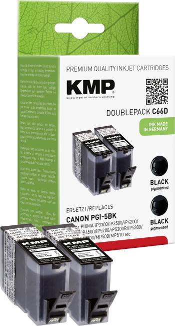 KMP Ink náhradný Canon PGI-5 kompatibilná Dual čierna C66D 1504,0021