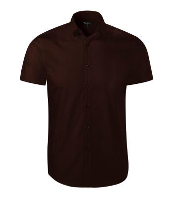 MALFINI Pánska košeľa s krátkym rukávom Flash - Kávová | XL