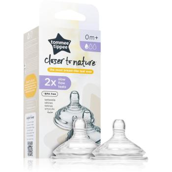 Tommee Tippee C2N Closer to Nature Teat cumlík na fľašu Slow Flow 0m+ 2 ks