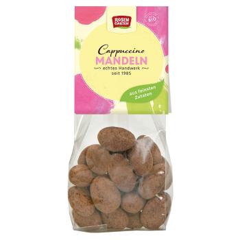 ROSENGARTEN Mandle v bílé a mléčné čokoládě cappuccino BIO 100 g