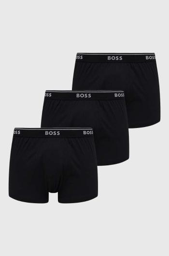 Bavlnené boxerky BOSS 3-pak čierna farba,50475685