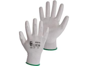 Povrstvené rukavice BRITA, biele, veľ. 08