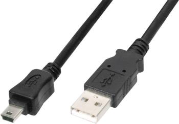 Digitus #####USB-Kabel USB 2.0 #####USB-A Stecker, #####USB-Mini-B Stecker 1.80 m čierna s funkciou OTG
