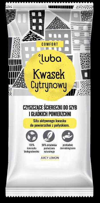 LUBA Čistiace antibakteriálne obrúsky s kyselinou citrónovou 24 ks