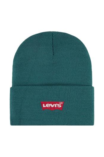 Detská čiapka Levi's LAN LEVI'S CORE BATWING BEANIE zelená farba biela, 9A8620