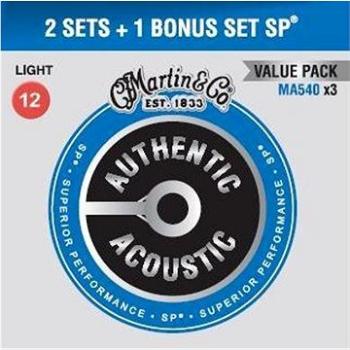 MARTIN Authentic SP 92/8 Phosphor Bronze Light – Limited 3 Packs (HN208264)