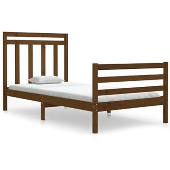 Rám postele medovo hnedý masívne drevo 100 × 200 cm, 3105308