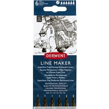 DERWENT Line Maker Black 0,05 – 0,8 mm, 6 veľkostí hrotu, čierny (2305559)
