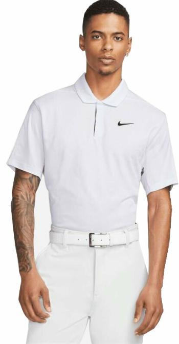 Nike Dri-Fit ADV Tiger Woods Mens Golf Polo Purple/Football Grey/Black L