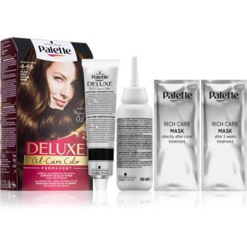 Schwarzkopf Palette Deluxe permanentná farba na vlasy odtieň 4-65 Dazzling Brown 1 ks