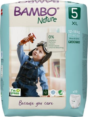 BAMBO Nature Pants Nohavičky plienkové jednorazové 5 XL (12-18 kg) 19 ks