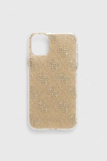 Puzdro na mobil Guess iPhone 11 6,1" / Xr zlatá farba