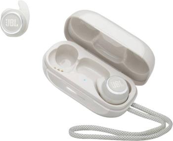 JBL Reflect Mini NC Bluetooth Hi-Fi štupľové slúchadlá do uší vodeodolná, odolný proti potu, za uši biela
