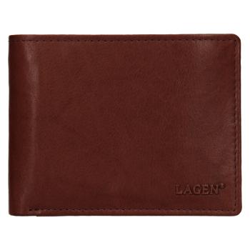 Lagen Pánska peňaženka kožená W 8053 Hnedá