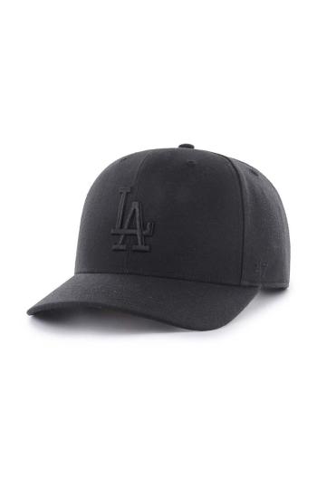 Šiltovka 47 brand MLB Los Angeles Dodgers čierna farba, s nášivkou, B-CLZOE12WBP-BKD