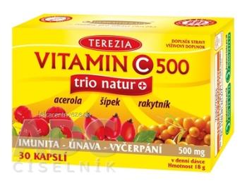 TEREZIA VITAMÍN C 500 trio natur+ cps 1x30 ks