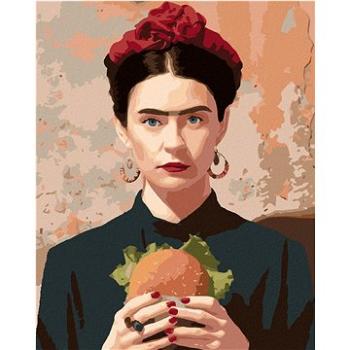 Maľovanie podľa čísel – Frida Kahlo a hamburger (HRAbz33533nad)