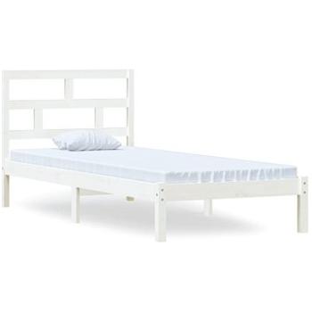 Rám postele biely masívna borovica 100 × 200 cm, 3101209