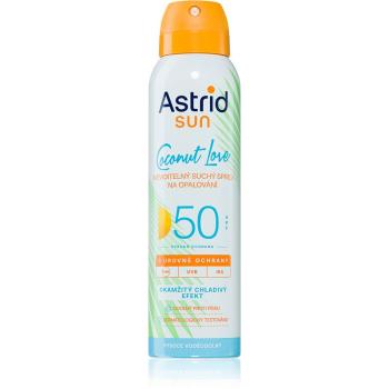 Astrid Sun Coconut Love chladivý neviditeľný sprej na opaľovanie SPF 50 s vysokou UV ochranou 150 ml