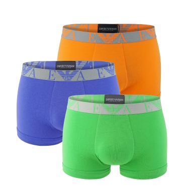 EMPORIO ARMANI - boxerky 3PACK stretch cotton aranc & viola - limited edition-L (86-91 cm)