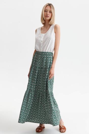 Zelená kvetovaná sukňa SSP4113