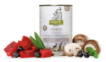 ISEGRIM dog Adult Mono Horse pure with Chokeberries, Champignons & Wild Herbs bal. 6 x 400 g konzerva