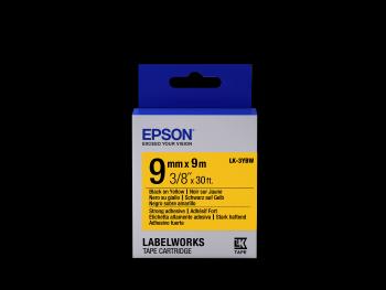 Epson LabelWorks LK-3YBW C53S653005 9mm x 9m, čierna tlač / žltý podklad, silne priľnavá, originálna páska