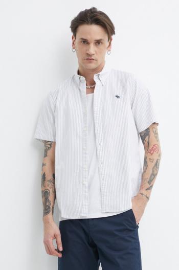 Košeľa Abercrombie & Fitch pánska, šedá farba, regular, s golierom button-down