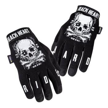 Moto rukavice W-TEC Black Heart Web Skull Farba čierna, Veľkosť 3XL