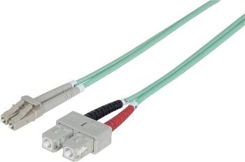 Intellinet 750943 optické vlákno LWL prepojovací kábel [1x zástrčka LC - 1x zástrčka SC] 50/125 µ Multimode OM3 20.00 m