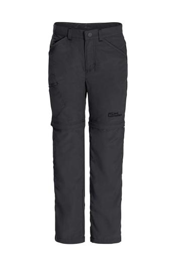 Detské nohavice Jack Wolfskin SAFARI ZIP OFF PANTS K čierna farba