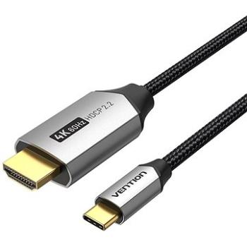 Vention Cotton Braided USB-C to HDMI Cable 2 m Black Aluminum Alloy Type (CRBBH)