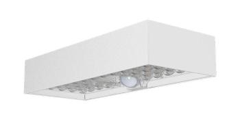 LED Solution Biele LED nástenné solárne svietidlo s pohybovým čidlom 6W IP65 10308