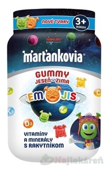 WALMARK Marťankovia GUMMY JESEŇ - ZIMA EMOJIS ovocné želatínové tablety 50 ks