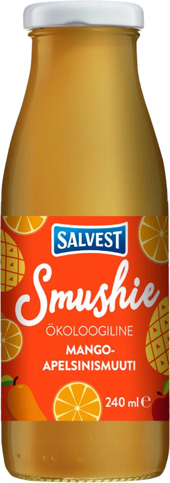 Salvest Smushie BIO Ovocné smoothie s mangom, ananásom a pomarančovou dužinou 240 ml