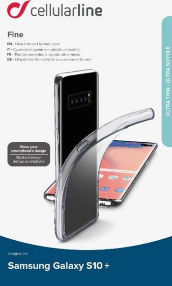 Cellularline Fine TPU zadný kryt na mobil Samsung Galaxy S10+ priehľadná