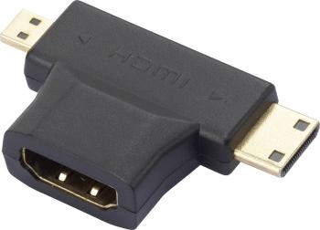 SpeaKa Professional SP-7870584 HDMI Y adaptér [1x HDMI zástrčka C Mini, HDMI zástrčka D Micro - 1x HDMI zásuvka] čierna