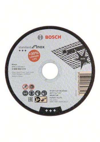 Bosch Accessories 2608603172 2608603172 rezný kotúč rovný  125 mm 22.23 mm 1 ks
