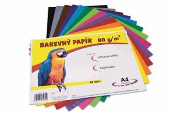 Farebný papier A4/80g 12 farieb 60 listov