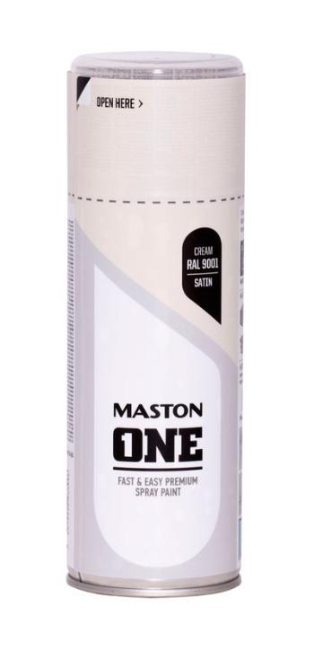 Maston One - akrylová farba v spreji 400 ml ral 9010  s - biela satén