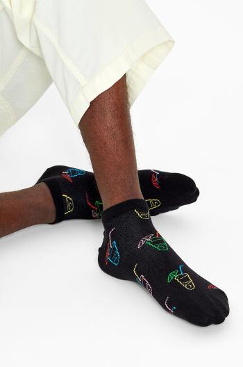 Členkové ponožky Happy Socks pánske, čierna farba