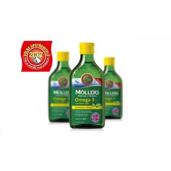 Mollers Omega 3 rybí olej 250 ml citrónová príchuť