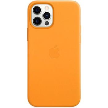 Apple iPhone 12 a 12 Pro Kožený kryt s MagSafe nechtíkovo oranžový (MHKC3ZM/A)