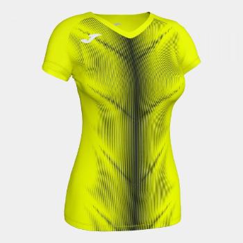 OLIMPIA T-SHIRT FLUOR YELLOW-BLACK S/S WOMAN 2XS