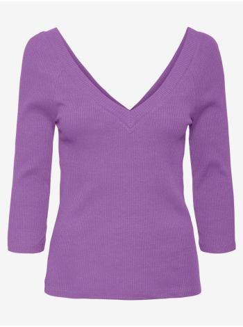 Tričká s dlhým rukávom pre ženy VERO MODA - fialová