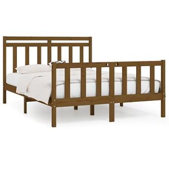 Rám postele medovo hnedý masívna borovica 140 × 200 cm, 3107031