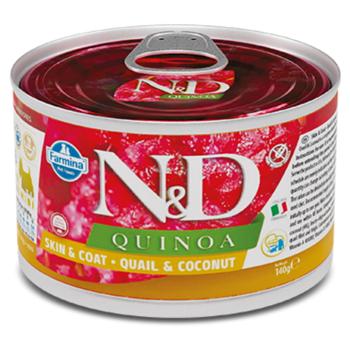 N&D Quinoa Quail & Coconut Adult Mini pre malé plemená psov 140 g