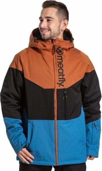 Meatfly Hoax Premium SNB & Ski Jacket Brown/Black/Blue L Lyžiarska bunda